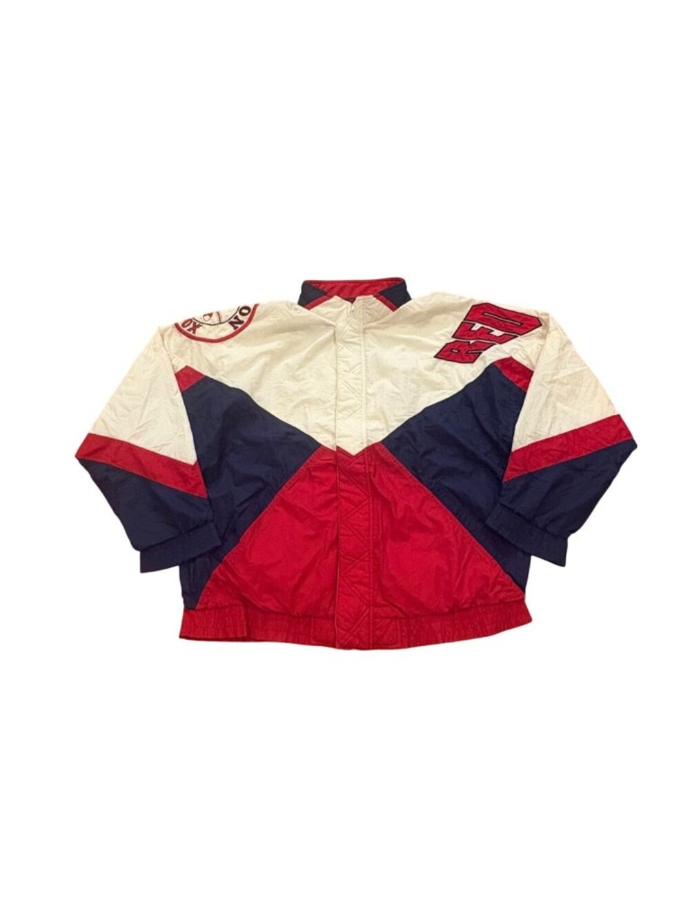 Vintage 90s Apex One Boston Red Sox MLB Baseball Full Zip Windbreaker Jacket L
